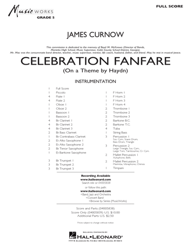 Celebration Fanfare (On a Theme by Haydn) - Conductor Score (Full Score)