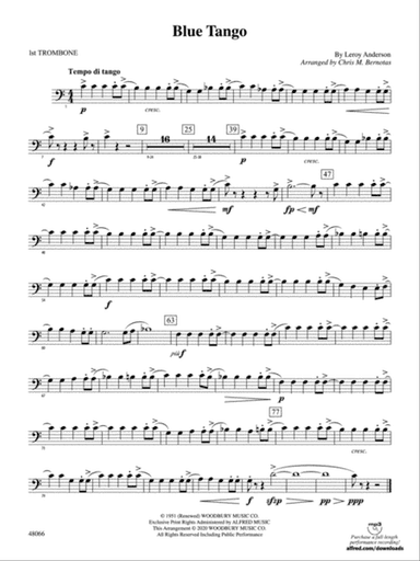 Blue Tango: 1st Trombone