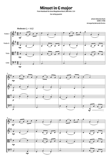 Minuet in G major (string quartet)