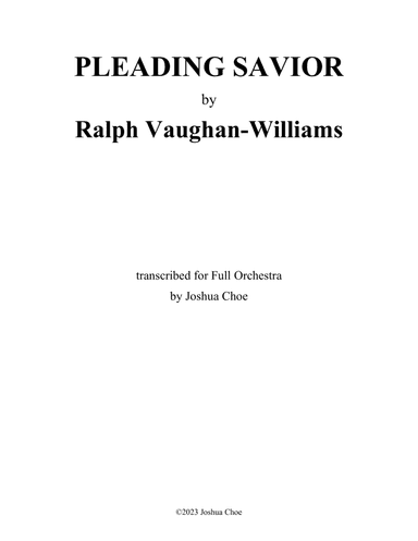 Pleading Savior