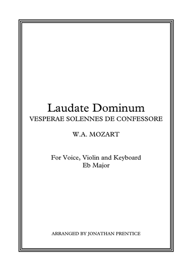 Laudate Dominum - Vesperae solennes de confessore (Eb Major)