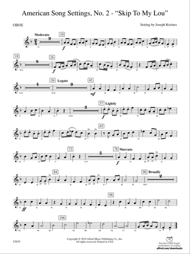 American Song Settings, No. 2: Oboe