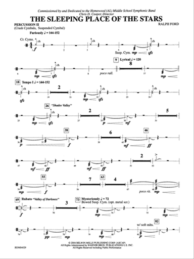 The Sleeping Place of the Stars: 2nd Percussion