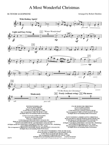 A Most Wonderful Christmas: B-flat Tenor Saxophone