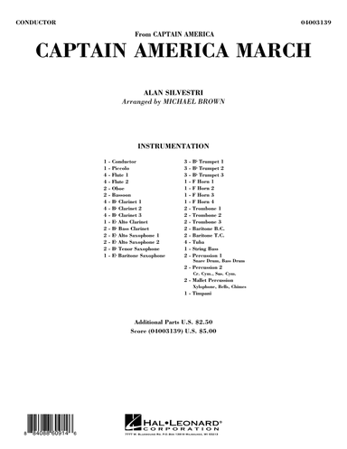 Captain America March - Full Score