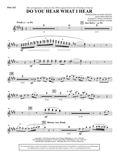 Do You Hear What I Hear (arr. Craig Courtney) - Flute 1 & 2