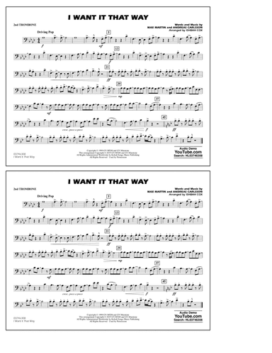I Want It That Way (arr. Ishbah Cox) - 2nd Trombone