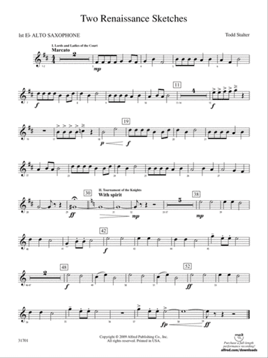 Two Renaissance Sketches: E-flat Alto Saxophone