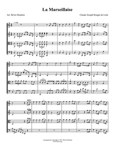 La Marseillaise for string quartet