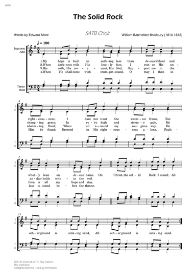 The Solid Rock - SATB Choir