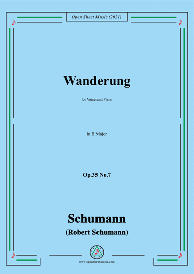 Schumann-Wanderung,Op.35 No.7 in B Major