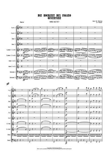Mozart: Le nozze di Figaro (The Marriage of Figaro) Overture K492 - wind dectet