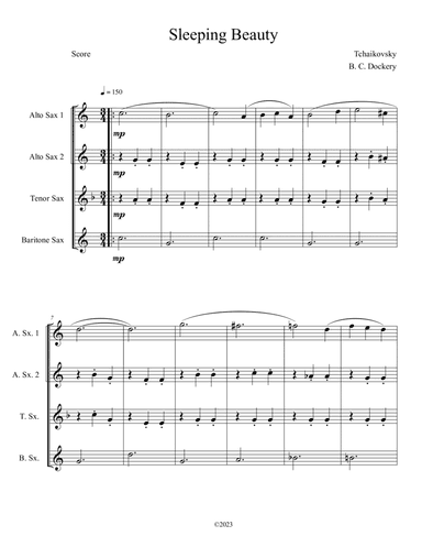Sleeping Beauty Waltz (Saxophone Quartet)