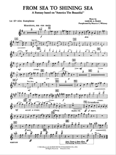 From Sea to Shining Sea (A Fantasy Based on "America the Beautiful"): E-flat Alto Saxophone