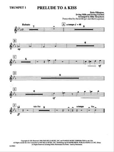 Prelude to a Kiss: 1st B-flat Trumpet