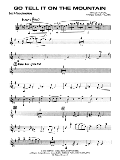 Go Tell It on the Mountain: 2nd B-flat Tenor Saxophone