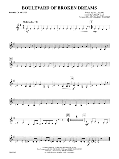 Boulevard of Broken Dreams: B-flat Bass Clarinet