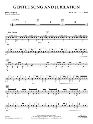 Gentle Song And Jubilation - Percussion 1