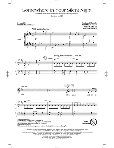 Somewhere In Your Silent Night (arr. Joseph M. Martin)