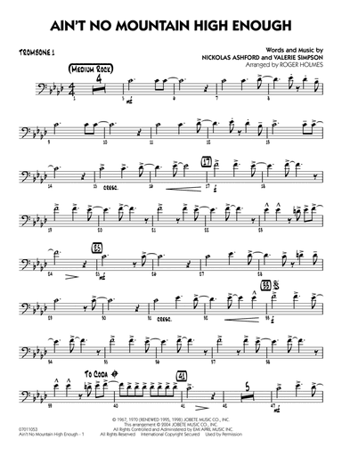 Ain't No Mountain High Enough (arr. Holmes) - Trombone 1