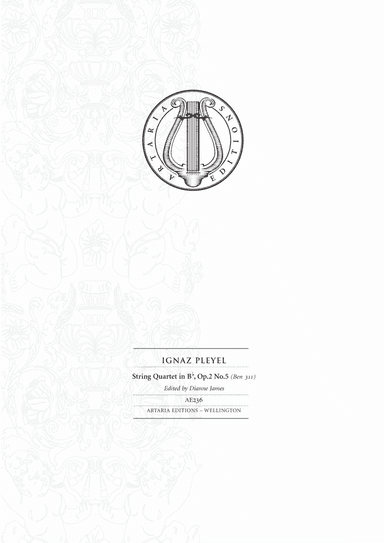 String Quartet in B flat major, Op. 2, No. 5 (Benton 311) - Score Only