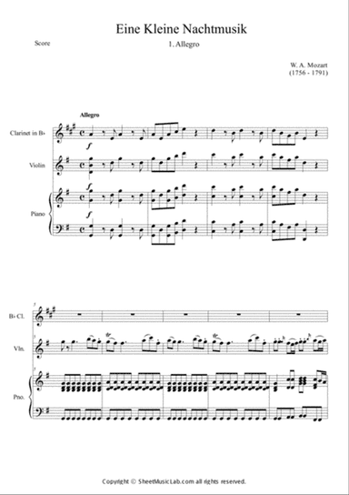 Serenade No.13 "Eine Kleine Nachtmusik" in G major, K.525 1.Allegro