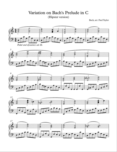 Bach's Prelude in C (Hipster version)