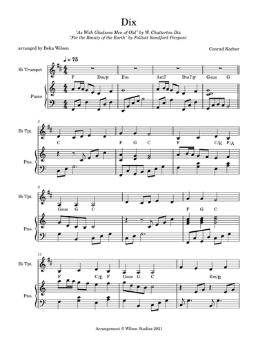 For the Beauty of the Earth--trumpet solo