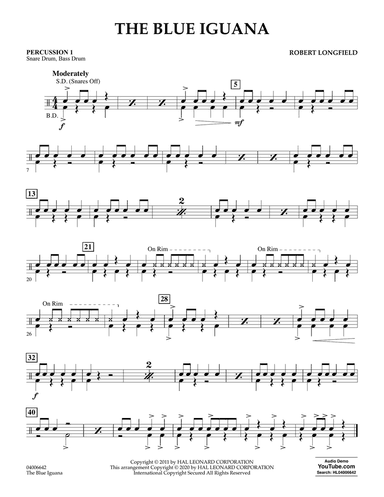 The Blue Iguana - Percussion 1