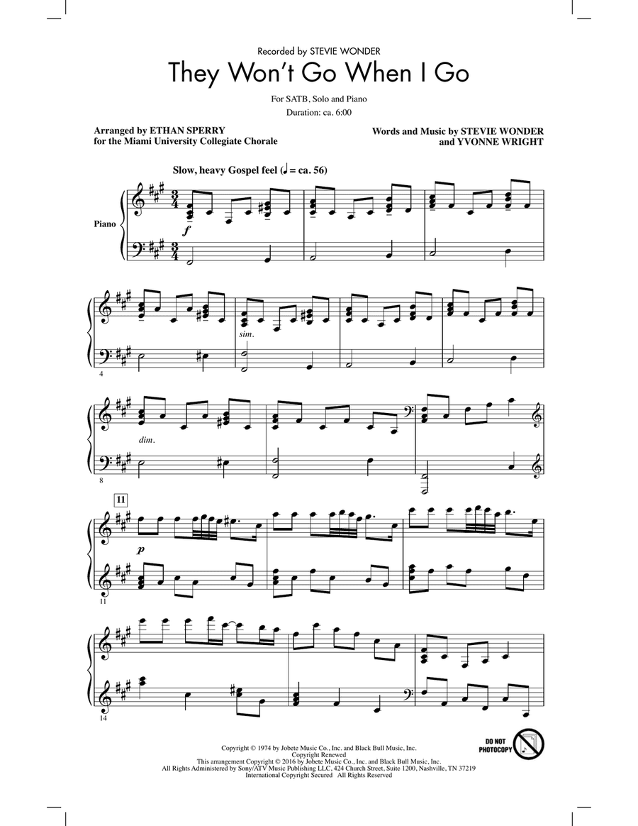 They Won't Go When I Go