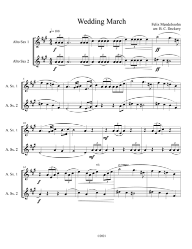 Wedding March (Alto Sax Duet)