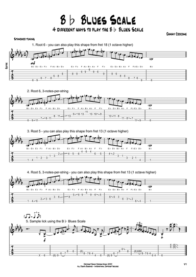 Bb Blues Scale (4 Ways to Play)