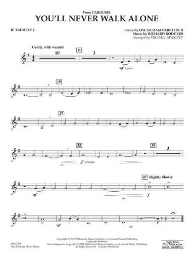 You'll Never Walk Alone (from Carousel) (arr. Michael Sweeney) - Bb Trumpet 2