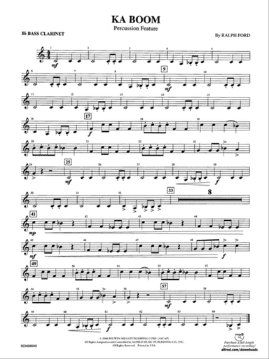 Ka Boom: B-flat Bass Clarinet