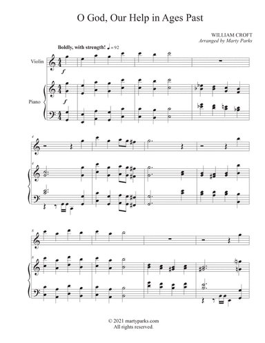 O God, Our Help in Ages Past (Violin-Piano)