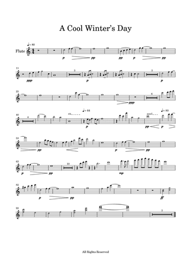 A Cool Winter’s Day-Flute Part