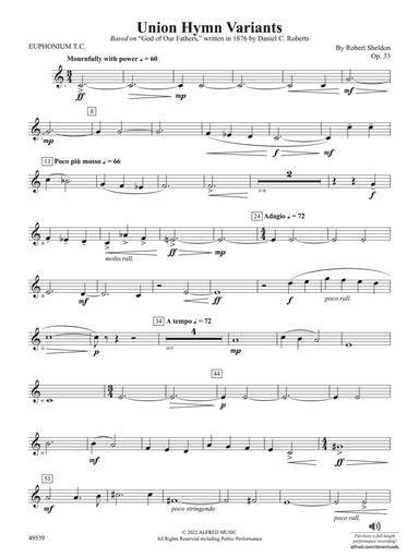 Union Hymn Variants: Baritone T.C.