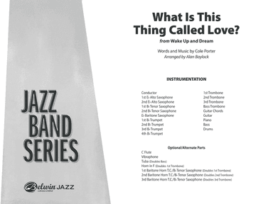 What Is This Thing Called Love?: Score