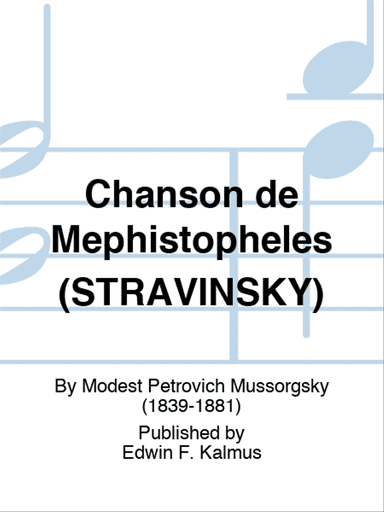 Chanson de Mephistopheles (STRAVINSKY)
