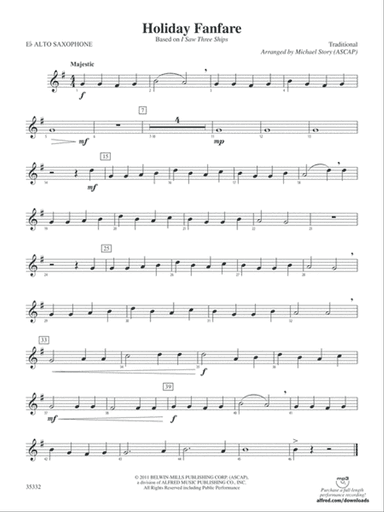 Holiday Fanfare: E-flat Alto Saxophone