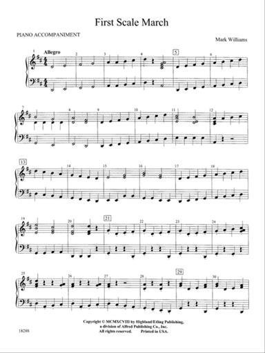 First Scale March: Piano Accompaniment