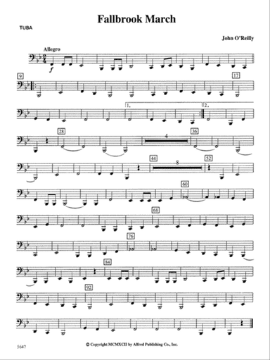 Fallbrook March: Tuba