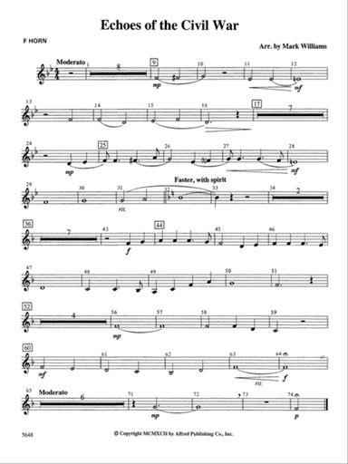 Echoes of the Civil War: 1st F Horn