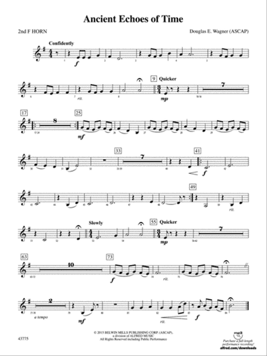 Ancient Echoes of Time: 2nd F Horn