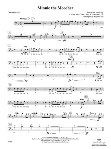 Minnie the Moocher: 1st Trombone