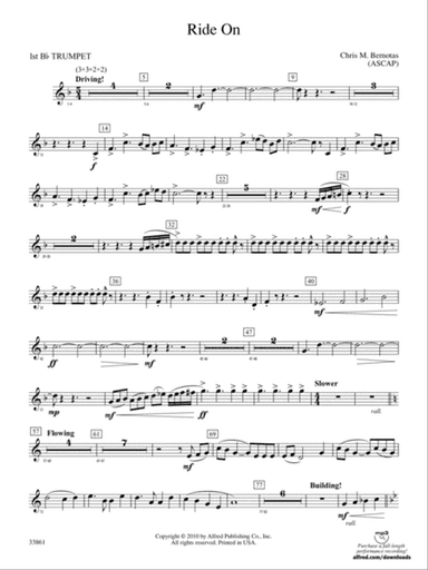 Ride On: 1st B-flat Trumpet