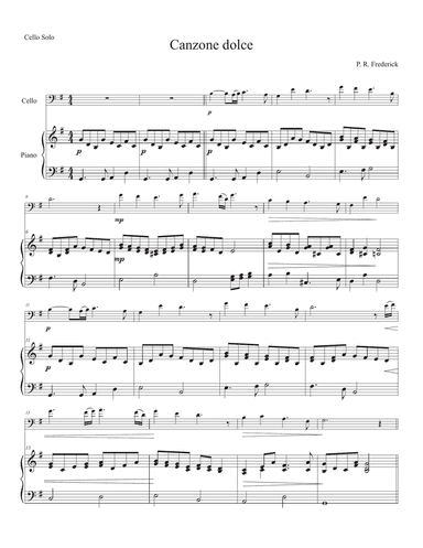 Canzone dolce (Cello Solo)