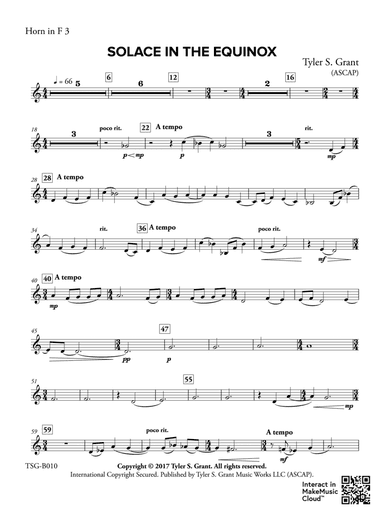 Solace in the Equinox: 3rd F Horn