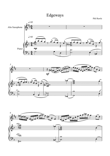 Edgeways - Alto Sax and Piano