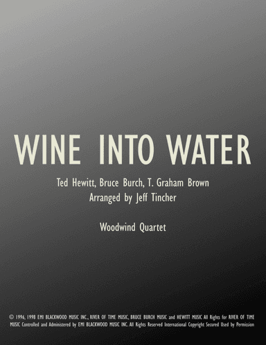 Wine Into Water